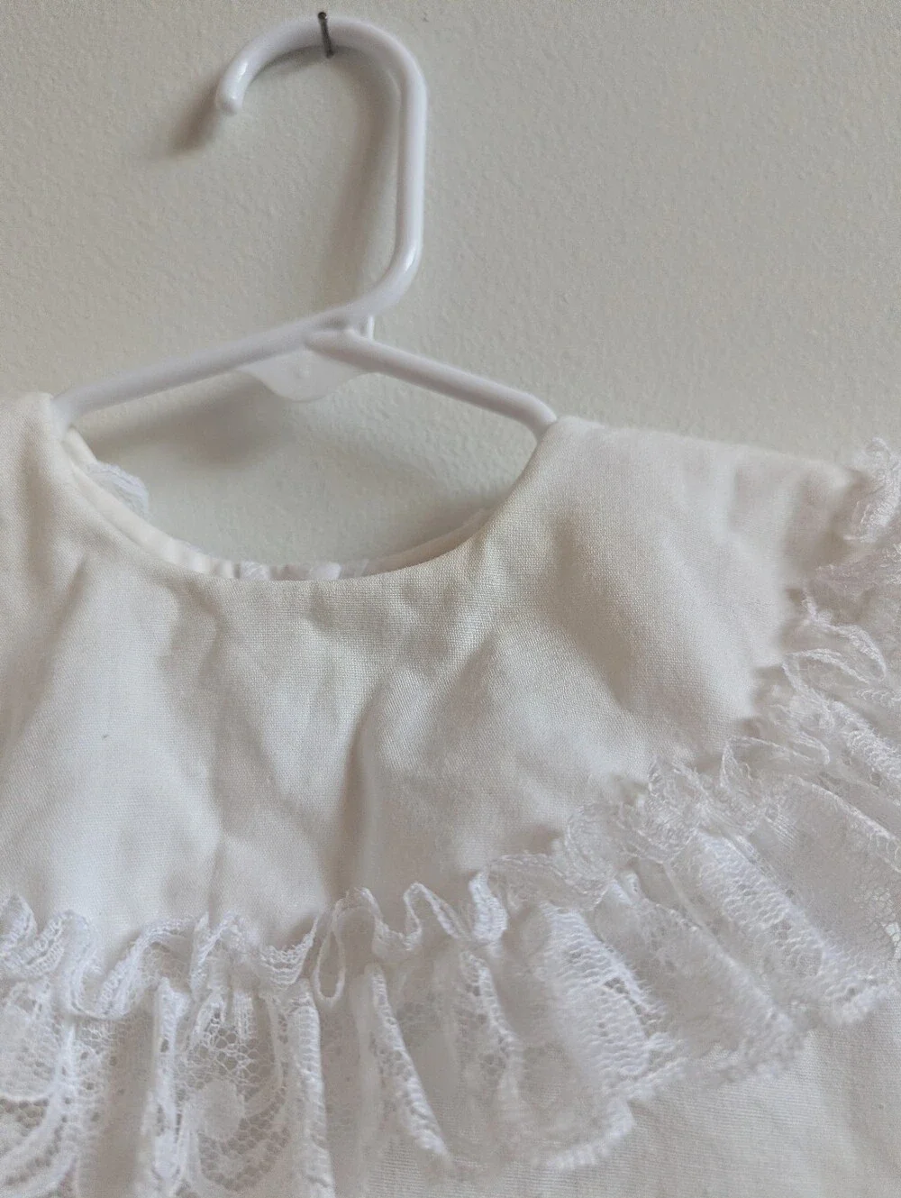 Vtg Lidl Dolly White 6-9m Southern Belle Dress Ruffles Frilly - Picture 2 of 6